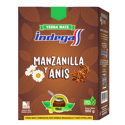 YERBA INDEGA MANZANILLA Y ANIS CAJA 500g